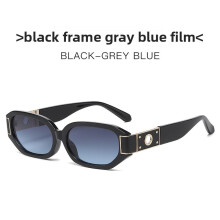 (Black Blue)Óculos de sol contemporâneo com proteção UV para uso em moda em viagens e festas