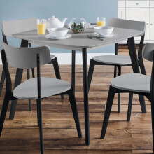 Casa Square Dining Table Grey/Black