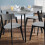 Casa Square Dining Table Grey/Black 1