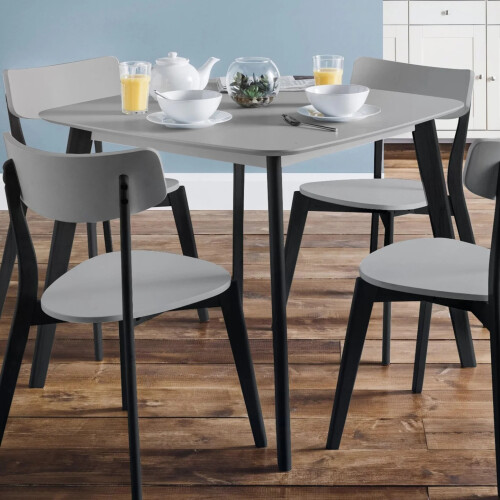 Casa Square Dining Table Grey/Black