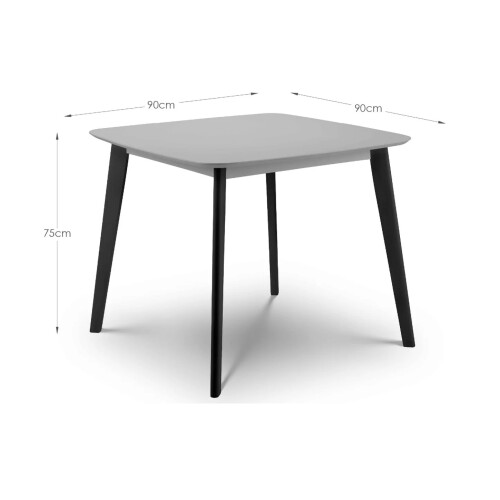 Casa Square Dining Table Grey/Black 2
