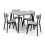 Casa Square Dining Table Grey/Black 4