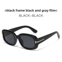 (Black)Gafas cuadradas modernas con escudo Uv400 adecuadas para uso informal fiesta eventos