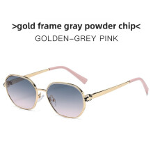 (Green Pink)Gafas de sol de polígono para mujer con protección Uv400 elegante accesorio para exteriores