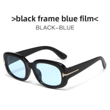 (Black Blue)Óculos quadrados modernos com escudo Uv400 adequados para uso casual eventos festa