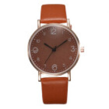 (Brown) Womens Fashion Khorasan Quartz Watch With Classic Round Dial For Work And Casual