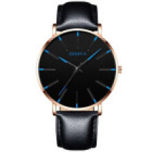 (Pink Blue) Mens Quartz Geneva Watch Alloy Strap With Minimalist Dial For Casual Gifting