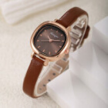 (Brown) Quartz Fashion Wristwatch For Women With Alloy Case Design Decorative And