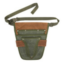 (Green Brown) Worksite Tool Waist Bag With Wearresistant Canvas For Use Electrician Hardware