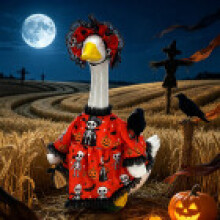 Halloween Porch Goose Cosplay Costume With Lace Dress Decorative Ornaments For