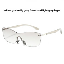 (Silver Gray)Gafas de sol para mujer con lentes de PC ojo de gato Uv400 protección solar elegante accesorio para exteriores