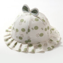 (Green) Sun Children Summer Hat With Breathable Cotton And Playful Cartoon Kids Patterns For
