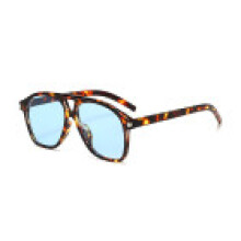 (Tortoise Blue)Moderne Brille mit Vollrahmenstruktur und UV-Schild für modischen Outdoor-Stil