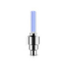 (Blue) Cap Bicycle Valve Led Light With Multiple Colors For Bike Wheel Safety Decor