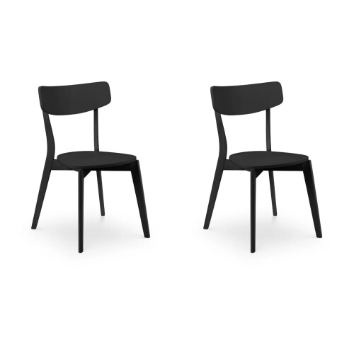 Set of 2 Casa Black Dining Chairs 1