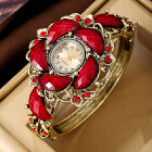 (Red) Ladies Wristwatch Quartz With Alloy Case And Dial For Womens Casual Wear Office And