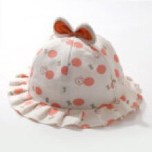 (Orange) Sun Children Summer Hat With Breathable Cotton And Playful Cartoon Kids Patterns For