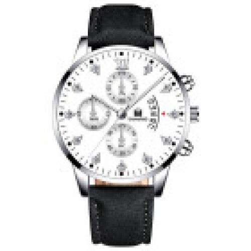 (Style C) Mens Leather Classic Quartz Watch With Date Function For Office And Business