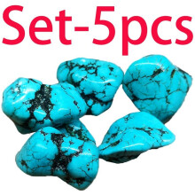 (Set-5Pcs)1 Stück 5 Stück Stein Türkis Natur Trommelt 235 cm Kristall Heilung Reiki Mineral