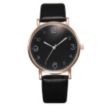 (Black) Khorasan Womens Fashion Quartz Watch With Classic Round Dial For Casual And Work