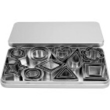 (30pcs)Kit emporte biscuits en acier inoxydable avec formes géométriques pour cuisson amusante à la maison