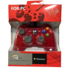(Red) Pc For Xbox360 Tv Ps3 Gamepad Game Controller Usb Wired Feature Gift Vibration