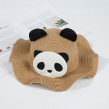 (Brown)Chapeau d'été enfant thème animaux avec large bord et parasol pour voyage plage