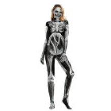 (XL) Halloween Skeleton Bodysuit Costume For Women With Durable Fabric Cosplay For Events