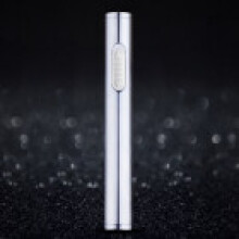 (Sliver)Metal Electric Flameless Cigarette Lighter Plasma Windproof Usb Recharge Lighter