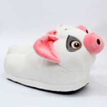 (One Size-Adult) Pet Moana Pig Pua Plush Soft Slippers Home Indoor Warm Shoes Kid Gift Time Happy