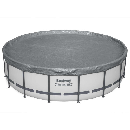 Bestway Bestway Poolabdeckung Ø4,88 m Rund Polyester Grau