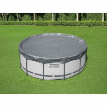 Bestway Poolabdeckung Ø3,66 m Rund Polyester Grau