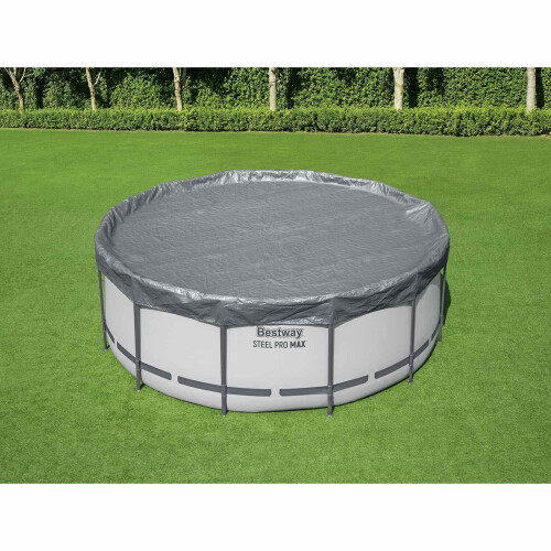 Bestway Bestway Poolabdeckung Ø3,66 m Rund Polyester Grau