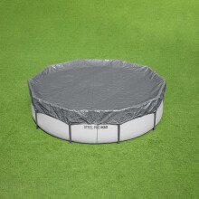 Bestway Poolabdeckung Ø3,05 m Rund Polyester Grau