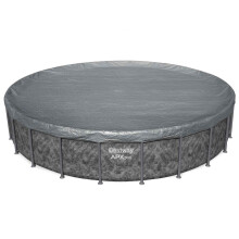 Bestway Poolabdeckung Ø6,71 m Rund Polyester Grau