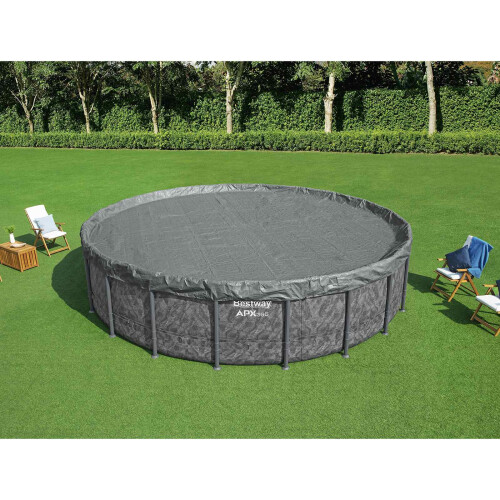Bestway Bestway Poolabdeckung Ø6,1 m Rund Polyester Grau