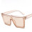 (LightBrownFrame)Occhiali moda oversize trendy con lenti pc non polarizzate per feste e street style 1
