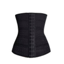 (Black,L)Modelador de corpo feminino látex borracha cintura treinador cincher underbust espartilho modelador