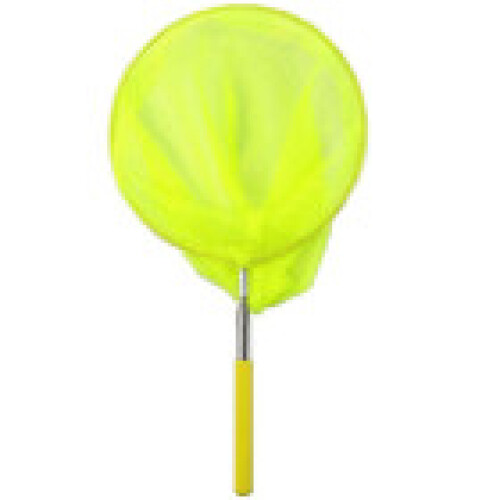 (Yellow)Kids Extendable Telescopic Handle Fishing Bug Butterfly Catching Bugs Mesh Net