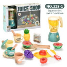 (3281) Versatile Childrens Pretend Play Kitchenware Set With Vibrant Supermarket Register And Electric Juicer Playtime Educational For