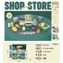 (3283) Versatile Childrens Pretend Play Kitchenware Set With Vibrant Supermarket Register And Electric Juicer Playtime Educational For