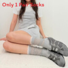 (DarkGray) Summer Lace Girl Edge Pile Socks With Elastic And Breathable Fabric Casual Outfits For