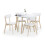 Casa Round Dining Table White/Oak 8