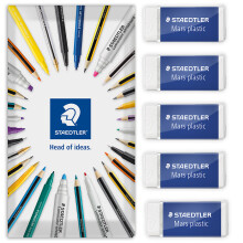 (5) STAEDTLER Mars Plastic Mini Eraser 526 53 in Envelope Packaging
