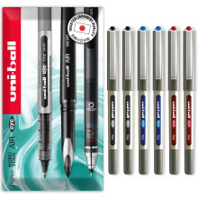 (Black, Blue, Red, 6) uni-ball EYE UB-157E Rollerball 0.7mm Pens