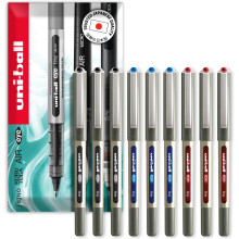 (Black, Blue, Red, 9) uni-ball EYE UB-157E Rollerball 0.7mm Pens