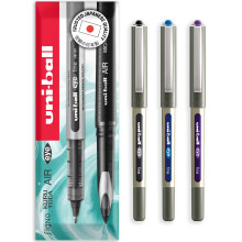 (Black, Blue, Violet, 3) uni-ball EYE UB-157E Rollerball 0.7mm Pens