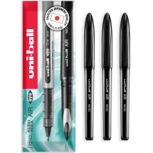 (Black, 3) uni-ball AIR Micro 0.5mm Fine Rollerball Pen, UBA-188-M