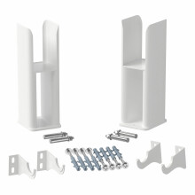 Floor Mounting Radiator Leg Kit Support for Double Flat Panel Radiators, White Finish