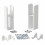Floor Mounting Radiator Leg Kit Support for Double Flat Panel Radiators, White Finish 1
